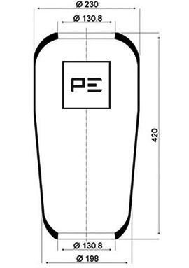 PE AUTOMOTIVE dėklas, pneumatinė pakaba 084.062-70A